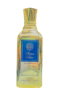image of satin blue perfume in qatar
